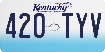 KY license plate 420TYV