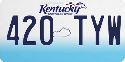 KY license plate 420TYW