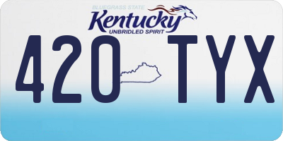 KY license plate 420TYX