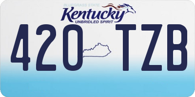 KY license plate 420TZB