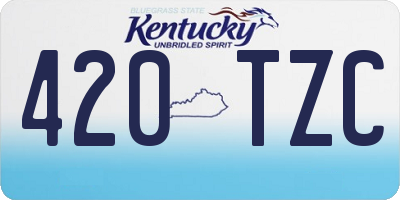 KY license plate 420TZC