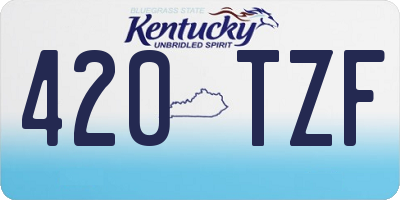 KY license plate 420TZF