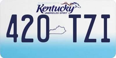 KY license plate 420TZI