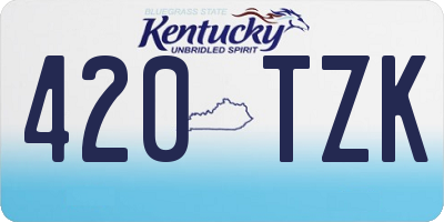 KY license plate 420TZK