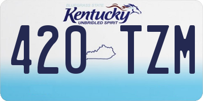 KY license plate 420TZM