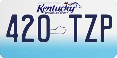 KY license plate 420TZP