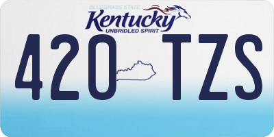 KY license plate 420TZS