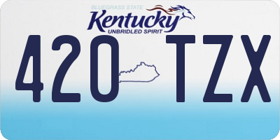 KY license plate 420TZX