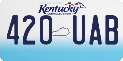 KY license plate 420UAB