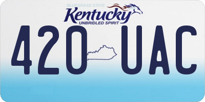 KY license plate 420UAC