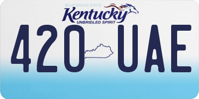 KY license plate 420UAE