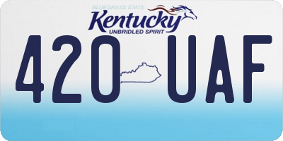 KY license plate 420UAF