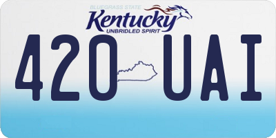 KY license plate 420UAI