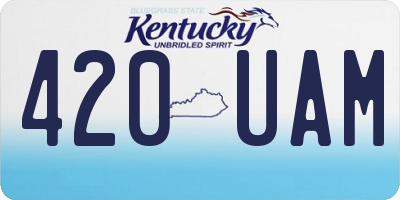 KY license plate 420UAM