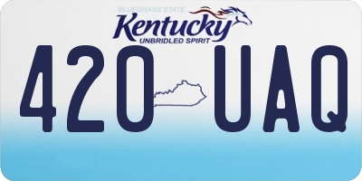 KY license plate 420UAQ