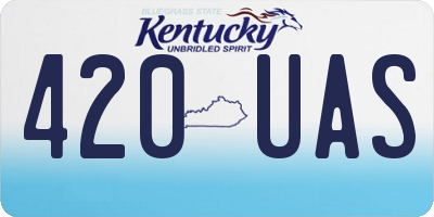 KY license plate 420UAS