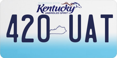KY license plate 420UAT