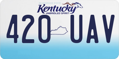 KY license plate 420UAV