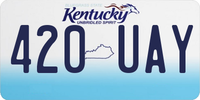 KY license plate 420UAY