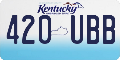 KY license plate 420UBB