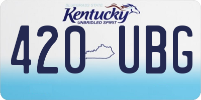 KY license plate 420UBG