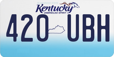 KY license plate 420UBH