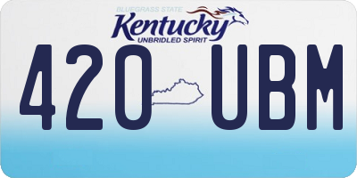 KY license plate 420UBM
