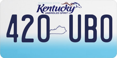 KY license plate 420UBO