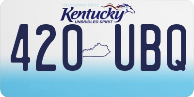 KY license plate 420UBQ