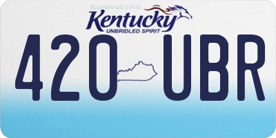 KY license plate 420UBR