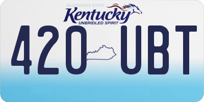 KY license plate 420UBT