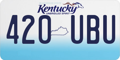 KY license plate 420UBU