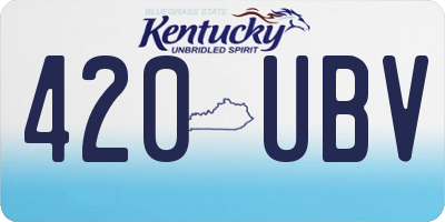 KY license plate 420UBV
