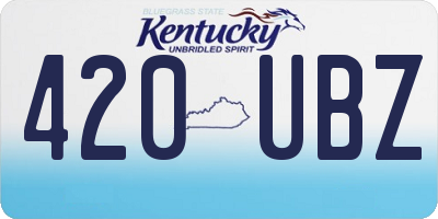 KY license plate 420UBZ