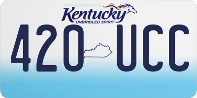 KY license plate 420UCC