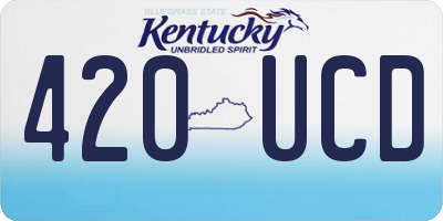 KY license plate 420UCD