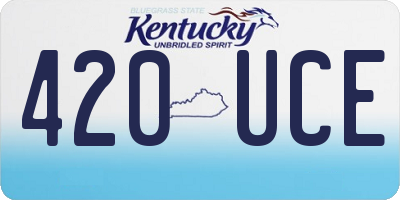 KY license plate 420UCE
