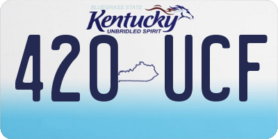 KY license plate 420UCF