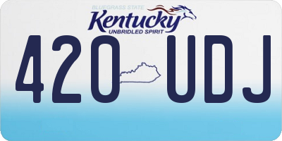 KY license plate 420UDJ