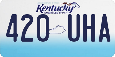 KY license plate 420UHA