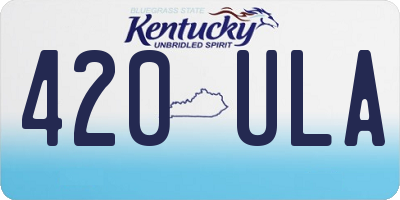 KY license plate 420ULA