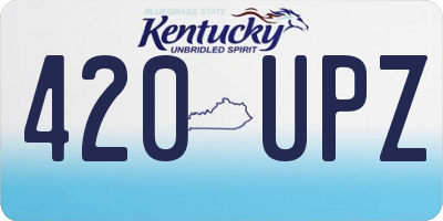 KY license plate 420UPZ