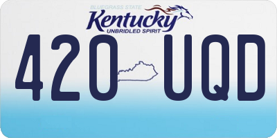 KY license plate 420UQD