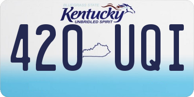 KY license plate 420UQI