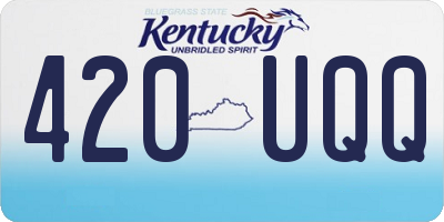 KY license plate 420UQQ