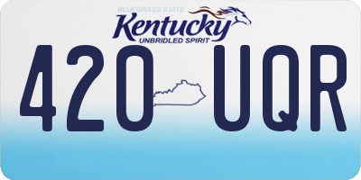 KY license plate 420UQR