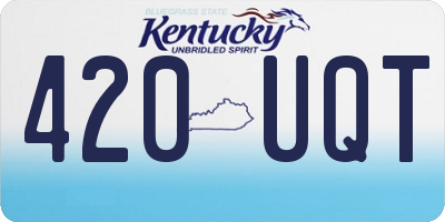 KY license plate 420UQT