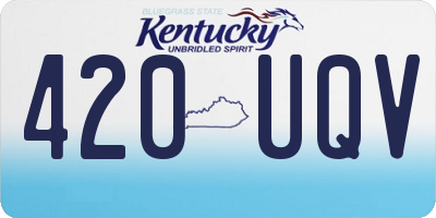 KY license plate 420UQV