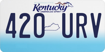 KY license plate 420URV