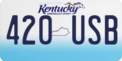 KY license plate 420USB